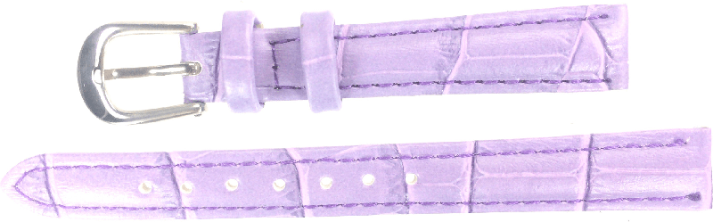 Ounier cowhide watch band Purple 12mm - Click Image to Close
