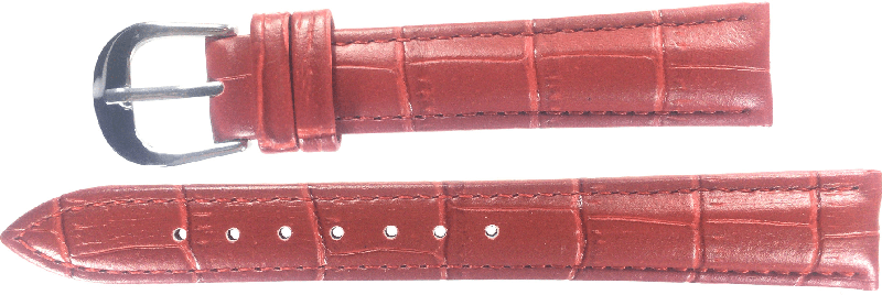 Ounier cowhide watch band Red 16mm