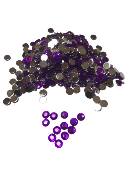 ●5mm● デコ用ストーン 2000粒 パープル ライン ハンドメイド ネイル キラキラ ビジュー パーツ DIY 工作 紫