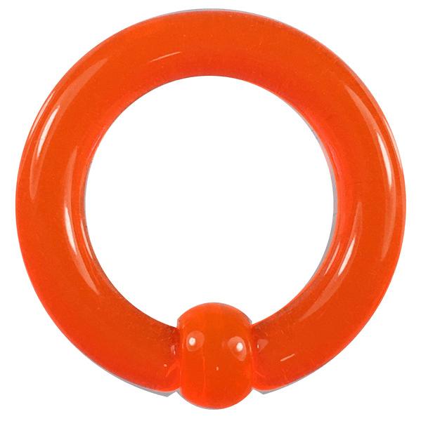 Acrylic Body Piercing Captive Bead Ring Orange 6G