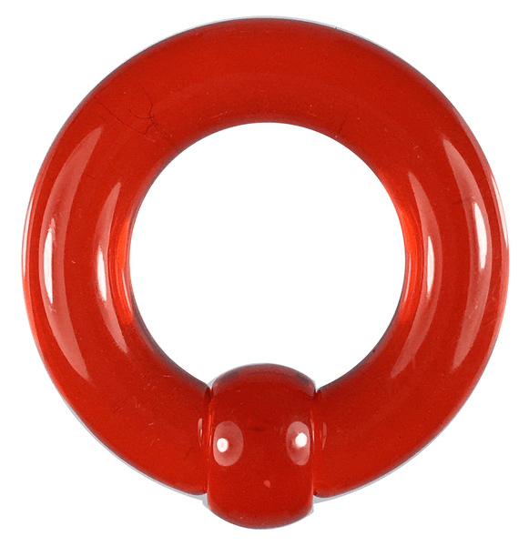 Acrylic Body Piercing Captive Bead Ring Red 0G