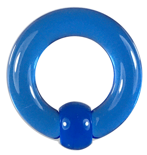 Acrylic Body Piercing Captive Bead Ring Water Blue 2G - Click Image to Close