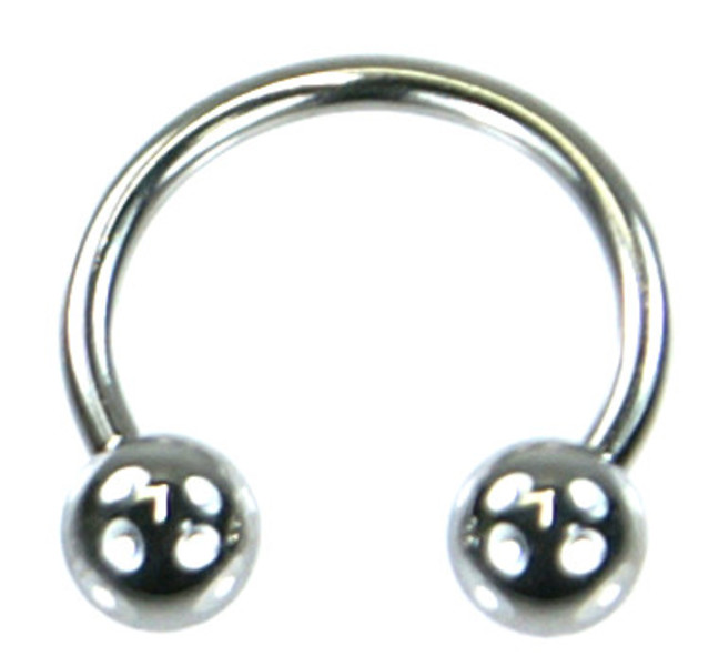 Stainless steel body piercing circular barbell 16G 10mm