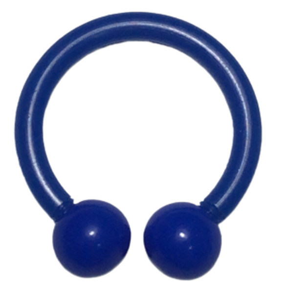 Acrylic Body Piercing Circular Barbell 16G Blue inner 10mm Jewelry Mayhoop Horseshoe eyebrow　cartilage lip cheap cute accessorie