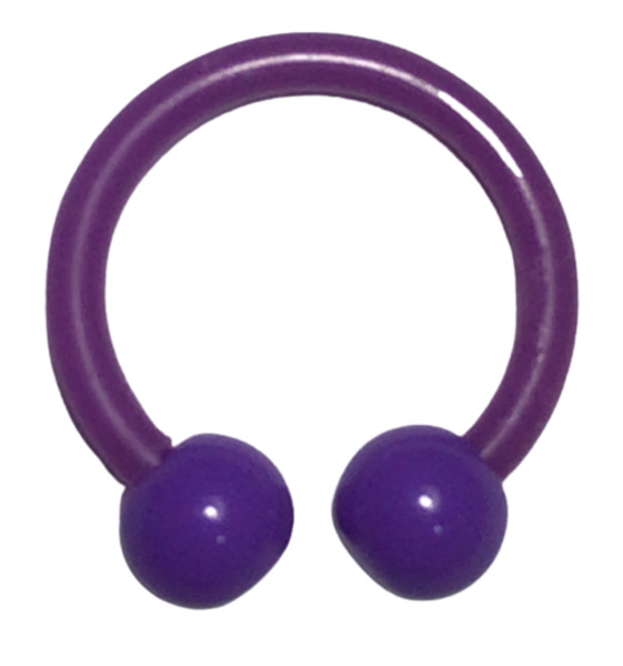 Acrylic Body Piercing Circular Barbell 16G Purple inner 10mm Jewelry Mayhoop Horseshoe eyebrow　cartilage lip cheap cute accessor