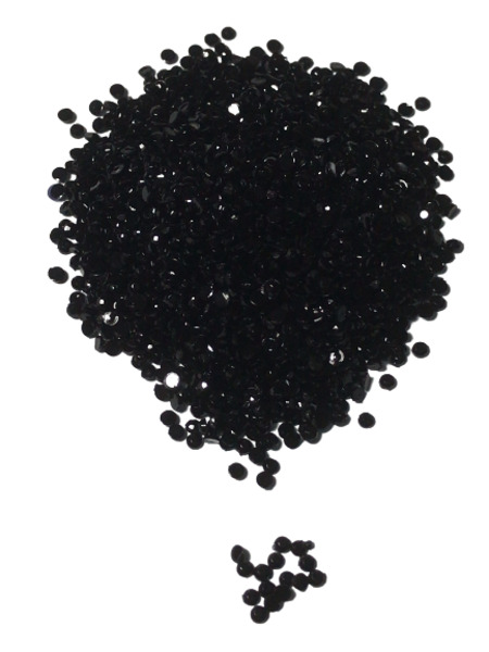 1.5mm Acrylic Stone for Deco 2000drops Black - Click Image to Close