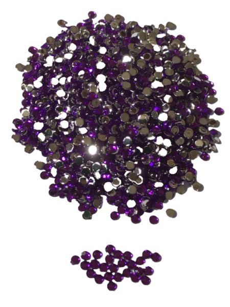 2mm Acrylic Stone for Deco 2000drops Purple - Click Image to Close