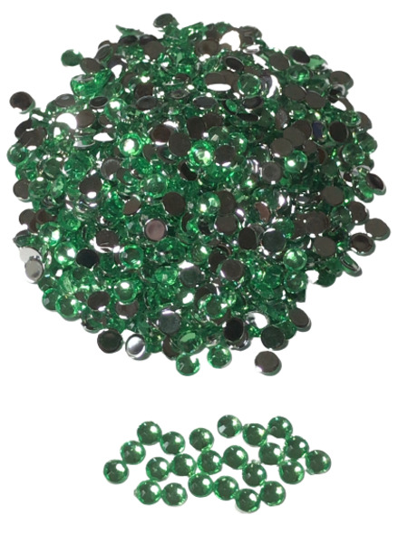 3mm Acrylic Stone for Deco 2000drops Right Green - Click Image to Close