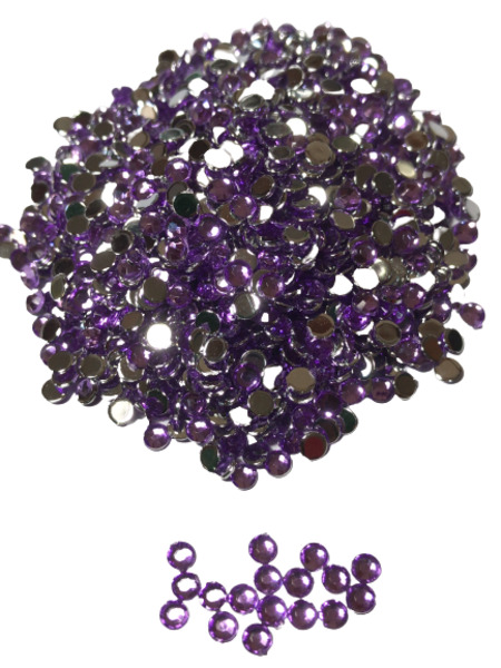 3mm Acrylic Stone for Deco 2000drops Right Purple - Click Image to Close