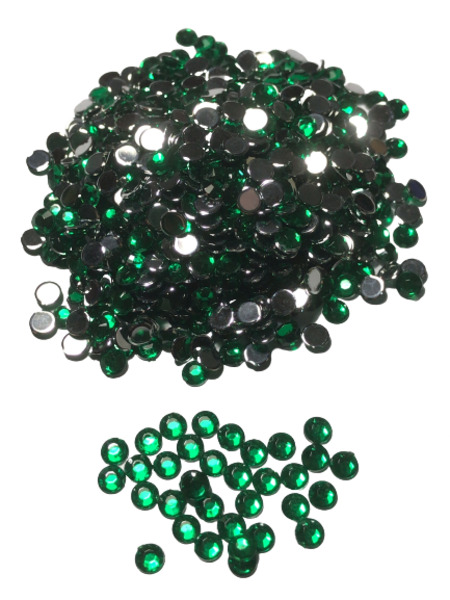 4mm Acrylic Stone for Deco 2000drops Green - Click Image to Close