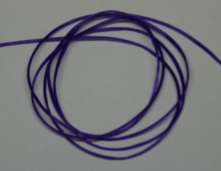 ブレスレットの製作お試し用に シリコンゴム濃い紫 1m