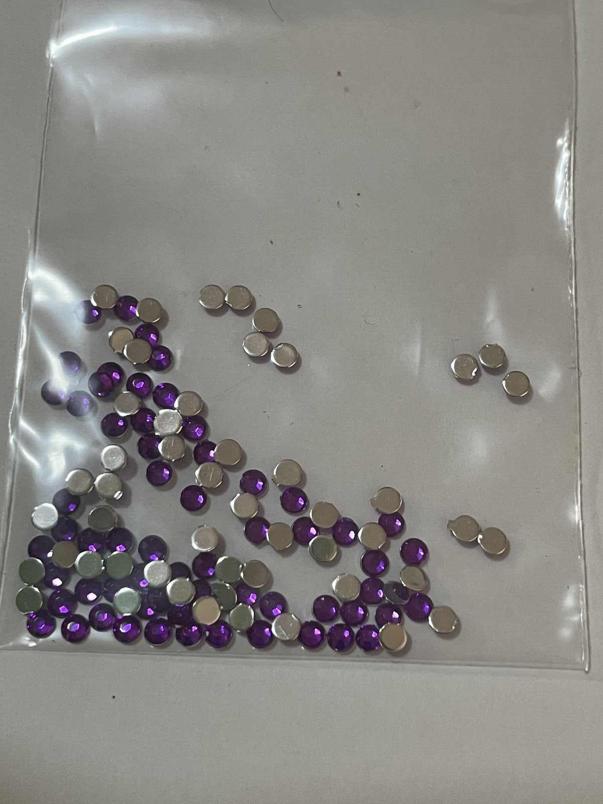 (商品画像) 端数売り パープル ラインストーン 幅3mm 約100粒