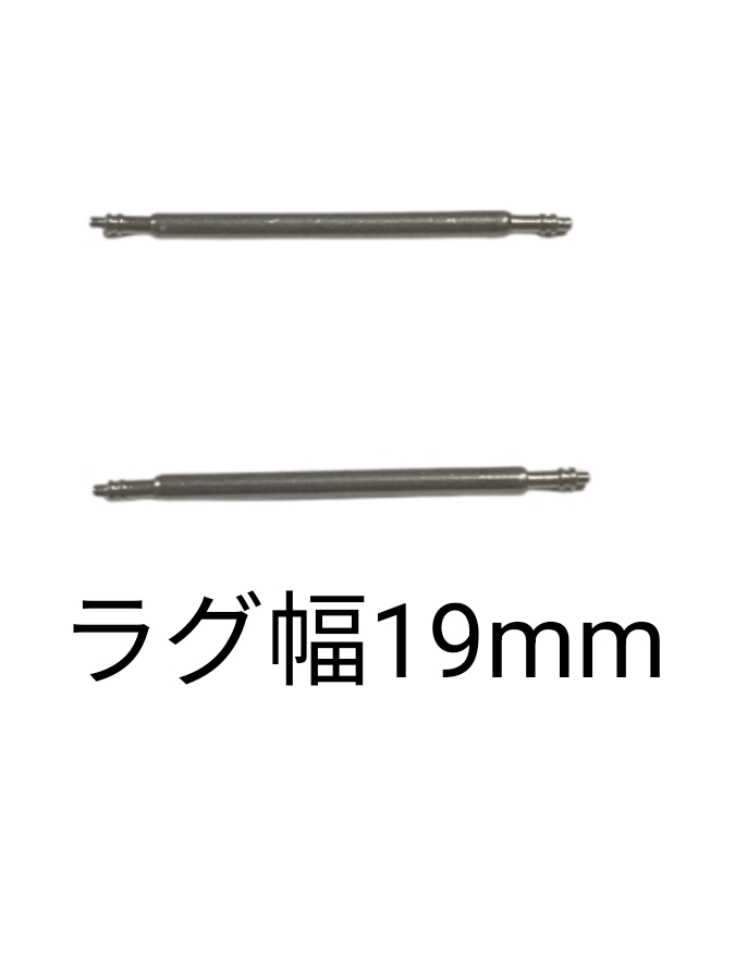 バネ棒 幅19mm 2本セット 腕時計用 ばね ステンレス