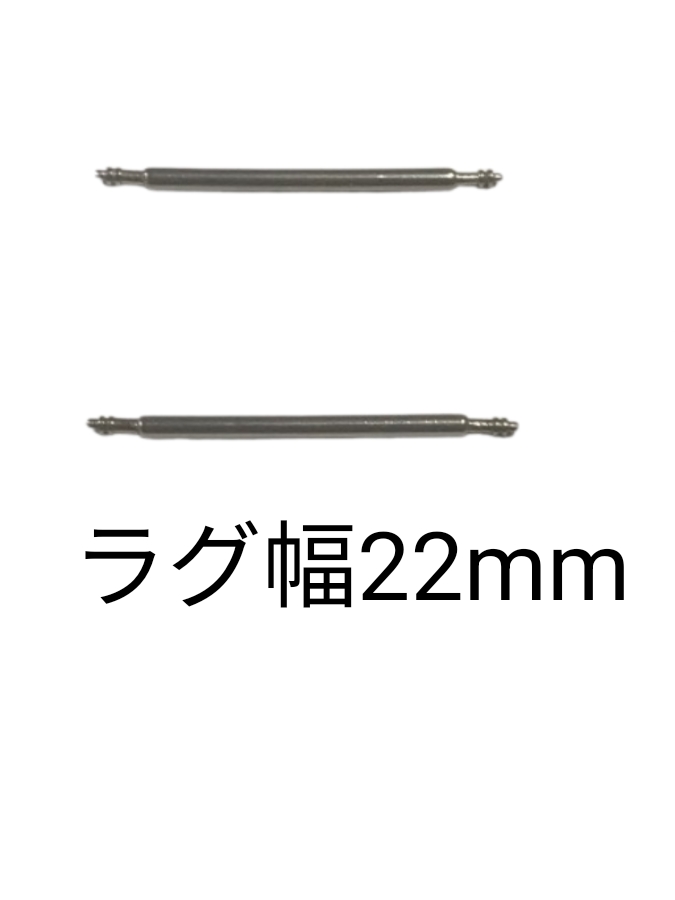 バネ棒 幅22mm 2本セット 腕時計用 ばね ステンレス